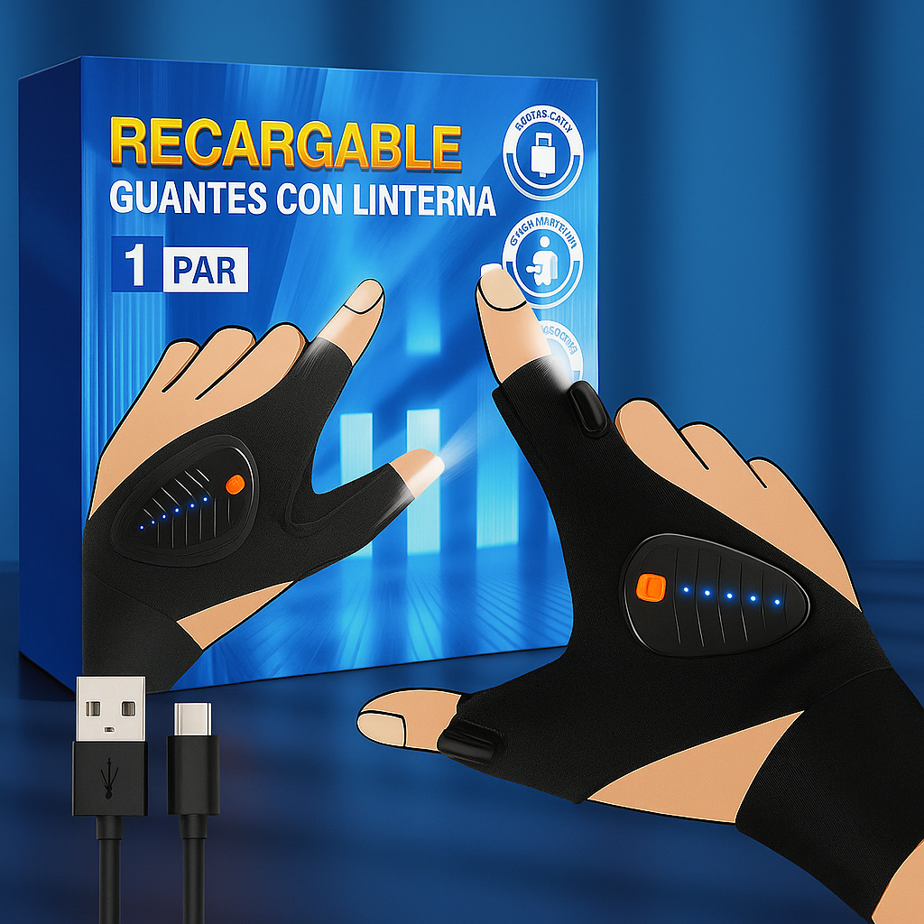 Guantes Linterna LED Recargables
