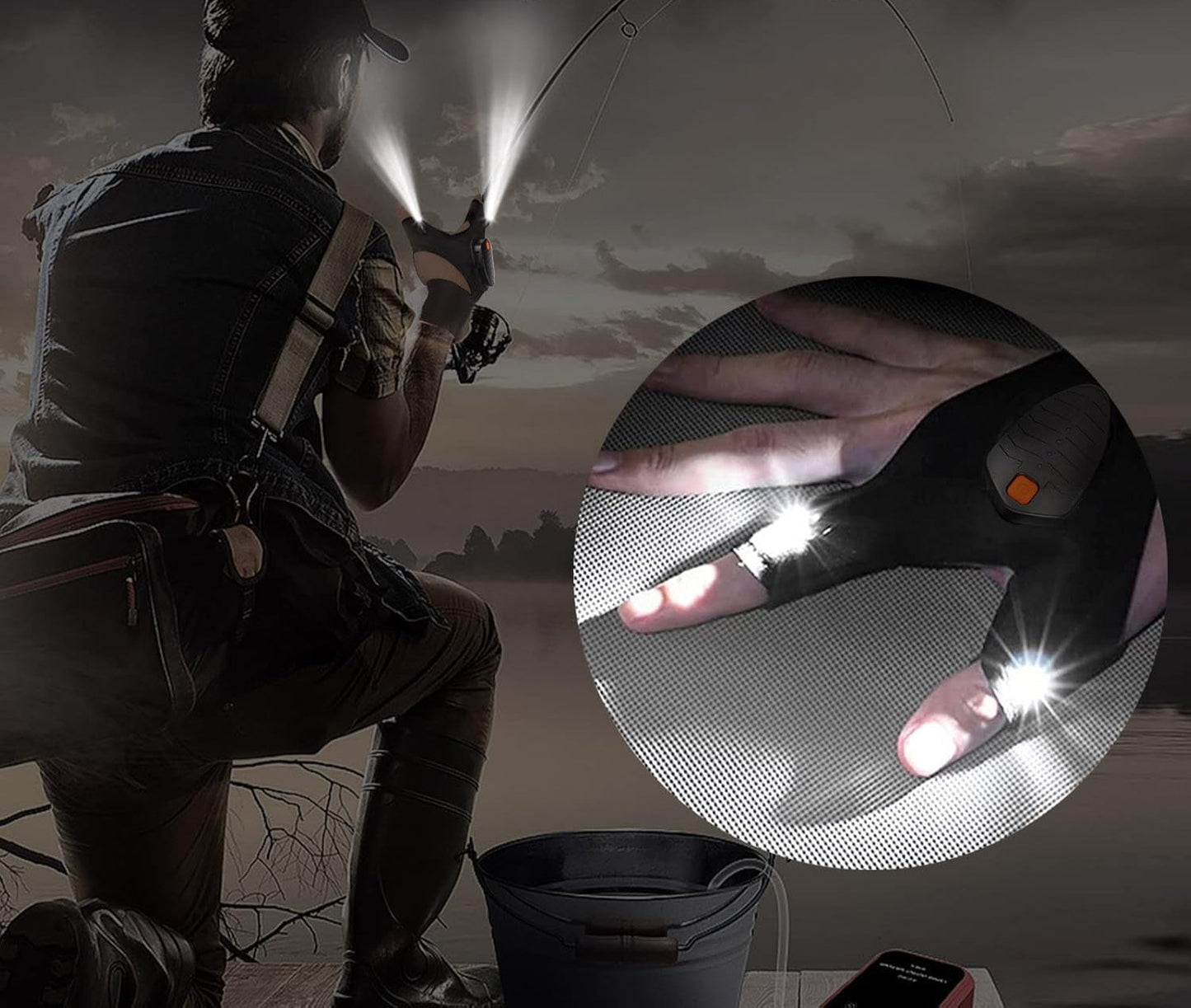 Guantes Linterna LED Recargables