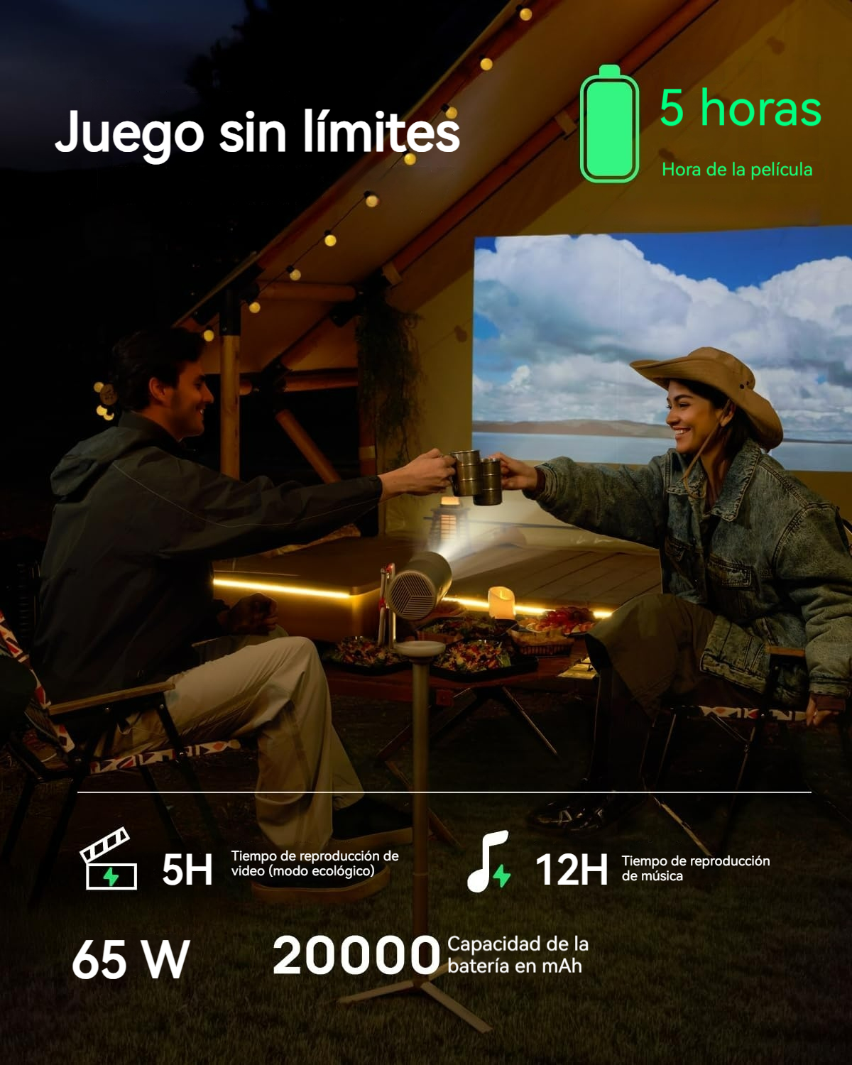 Proyector Portátil FullHD 360°