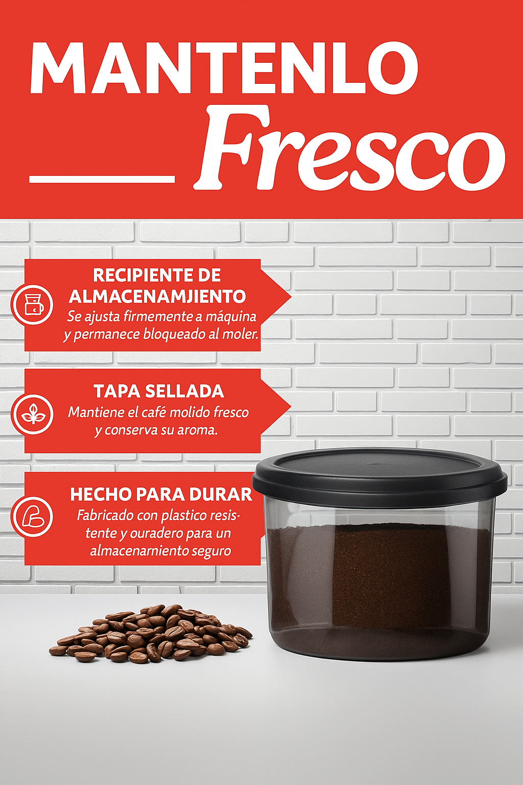 Cafetera Molinillo Ajustable