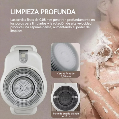 Cepillo Eléctrico Limpiador de Espalda con Cabezal Giratorio