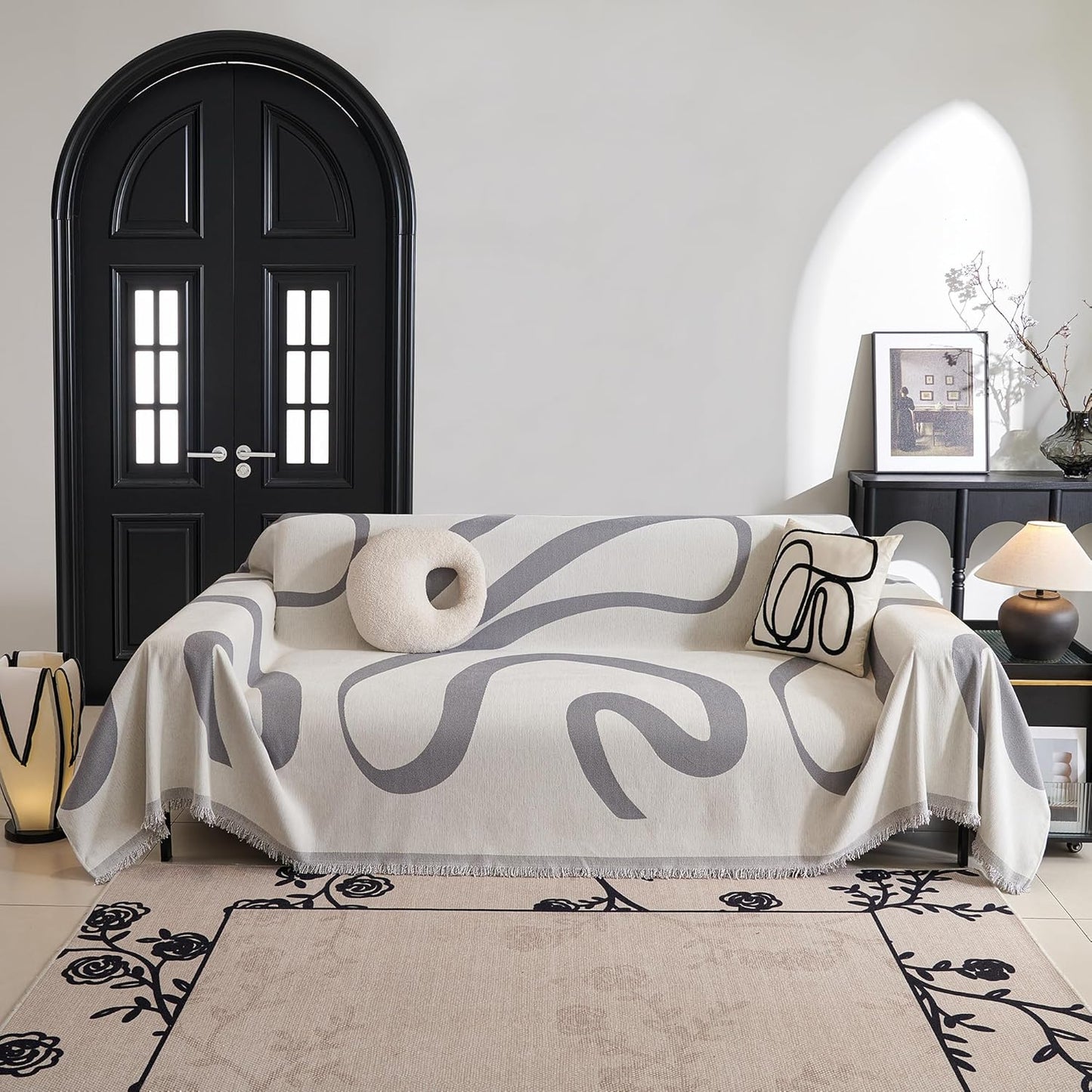 Cobertor Boho Jacquard para Sofás de 2 a 3 Cuerpos