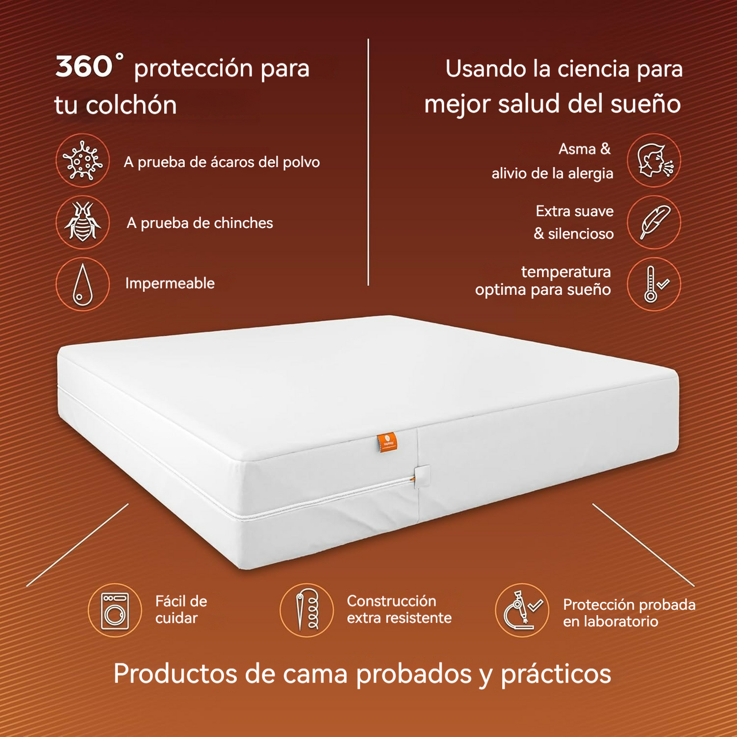 Protector de Colchón contra Ácaros y Chinches